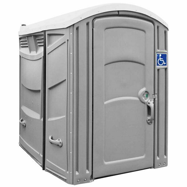 Satellite Freedom 2110A Gray ADA Compliant Portable Restroom - Assembled 6212110A